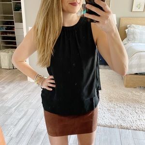 J. Crew Black Drapey top in recycled poly Size 4 NWT